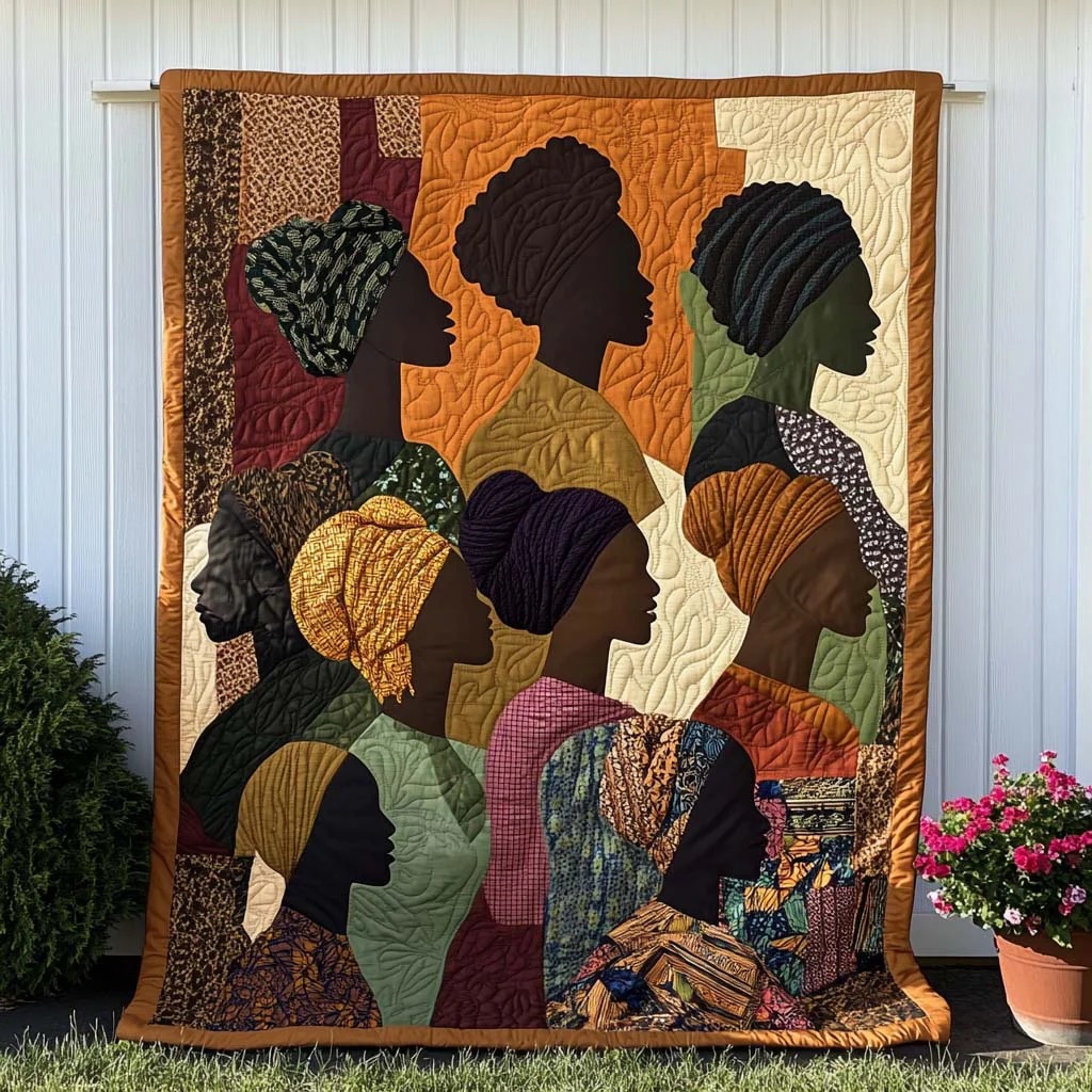 Black Women Quilted Blanket