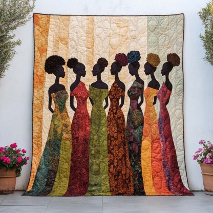 Black Women Quilted Blanket