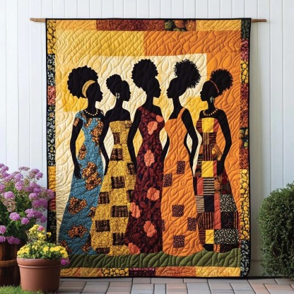 Black Women Quilted Blanket