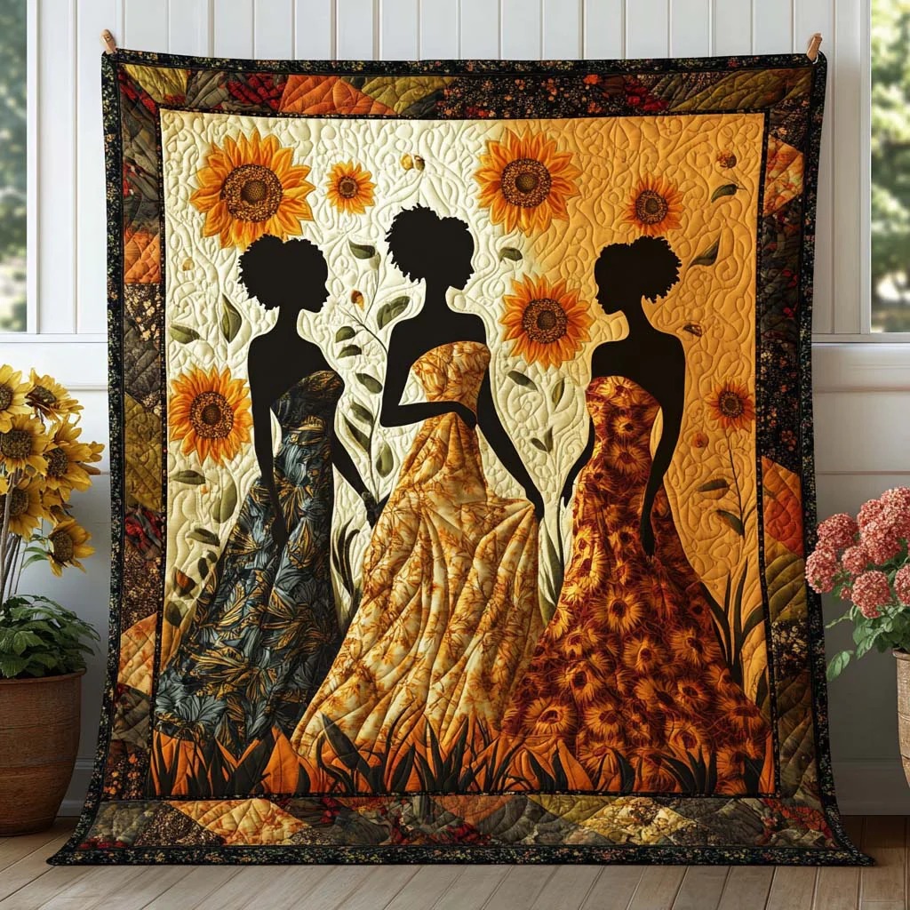 Black Women Quilted Blanket