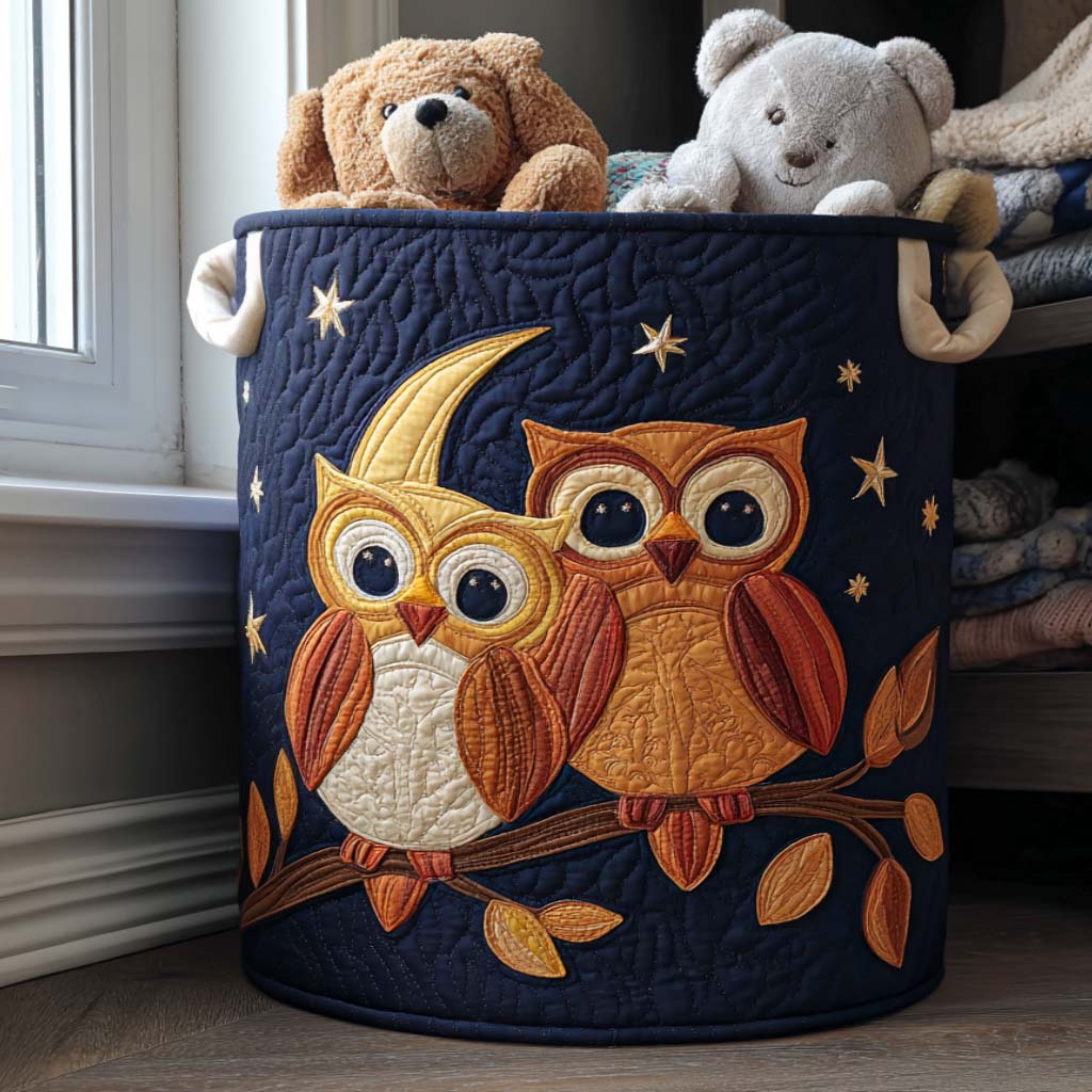 Dark Hooter Quilted Laundry Basket NCU0NNT2105