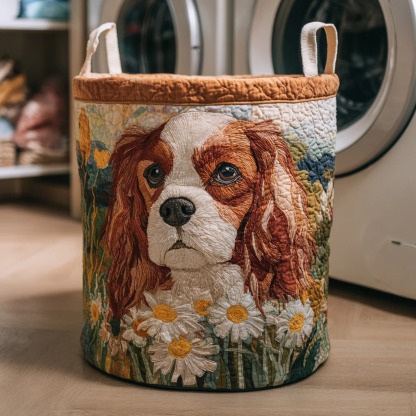 Cavalier Meadow Muse Quilted Laundry Basket