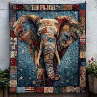 Elephant Quilted Blanket 