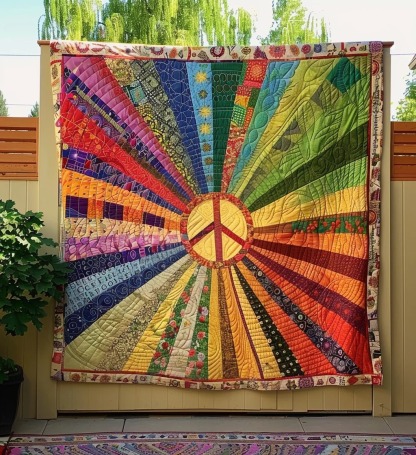Hippie Quilted Blanket