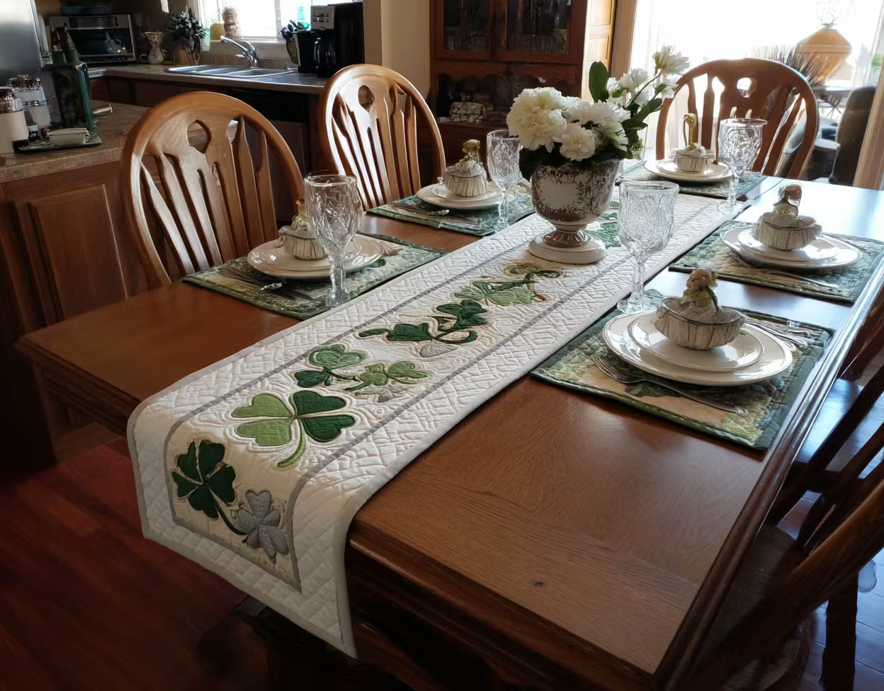 Rustic Magnolia BloomQuilted Table Runner