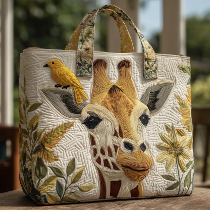 Giraffe Serenity Quilted Tote Bag GFTOHD8926