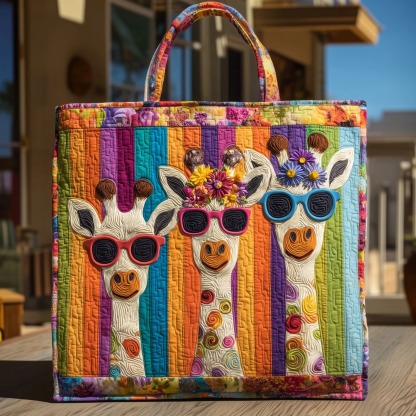 Funky Giraffe Quilted Tote Bag GFTOHD8938