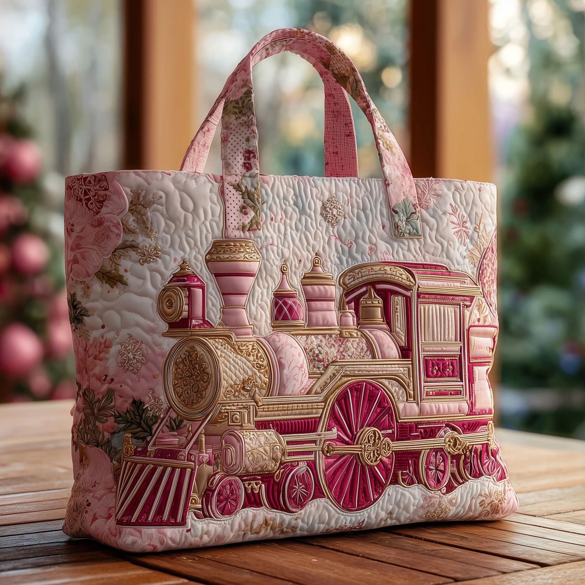 Train Quilted Tote Bag GFTOMA2594