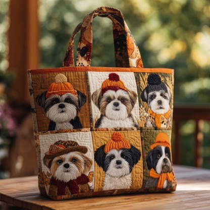 Shih Tzu Quilted Tote Bag GFTOMA3752