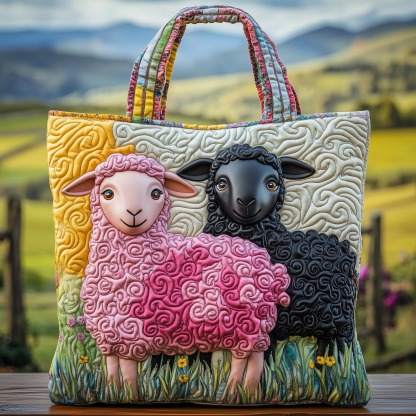 Whimsical Sheep Quilted Tote Bag GFTOMA4900