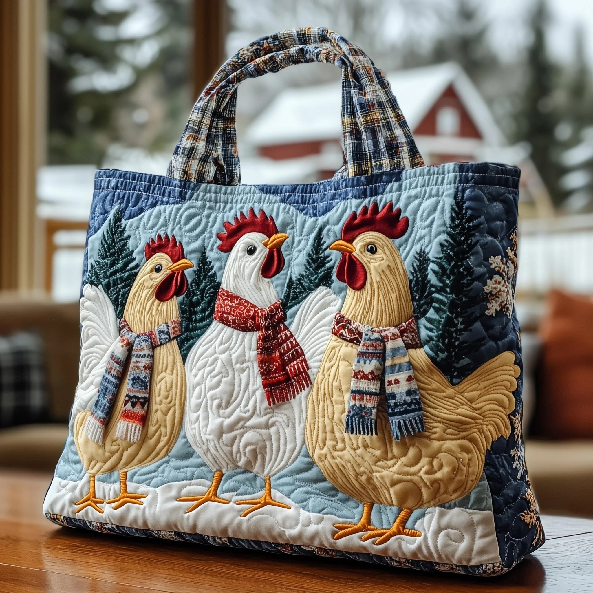 Funky Chicken Quilted Tote Bag GFTOTG819 
