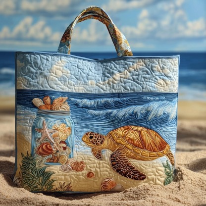 Turtle Heaven Quilted Tote Bag GFTOHD8948