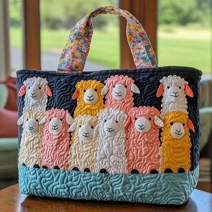 Sheep Quilted Tote Bag GFTOXM336