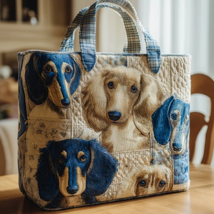 Adorable Dachshund Quilted Tote Bag GFTONT5965