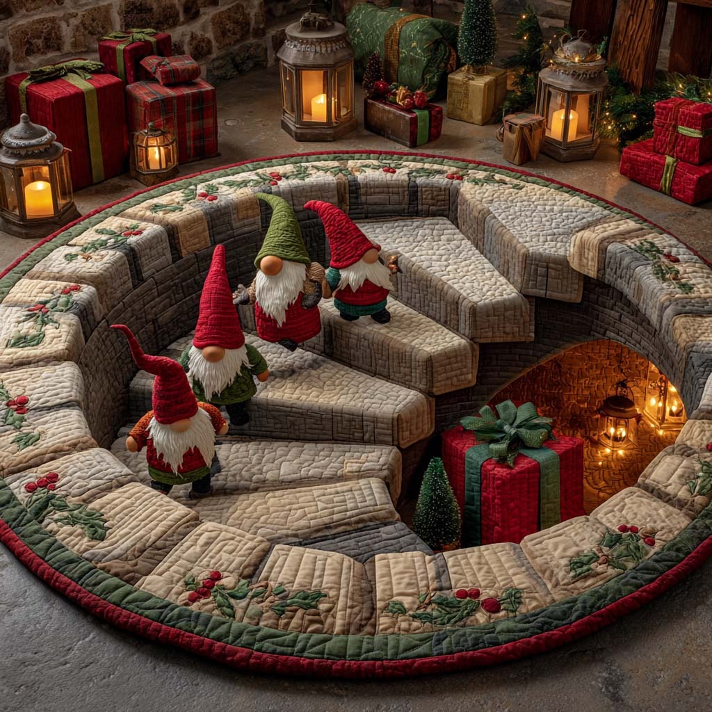 Christmas Quilted Round Mat