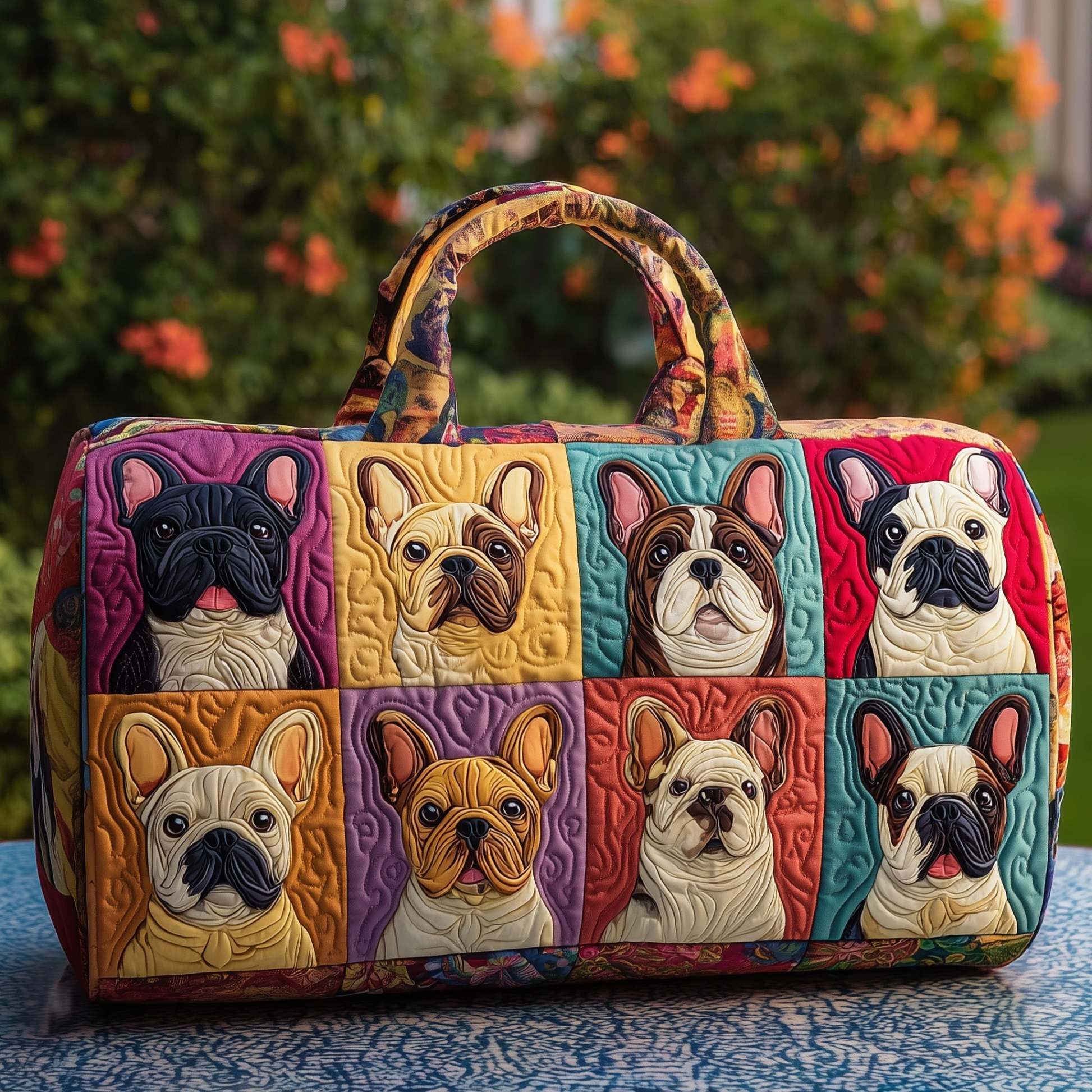 French Bulldog Quilted Duffle Bag GFTOMA3554