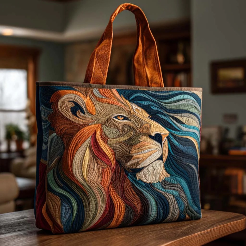 Moonlit Meow QuiltedTote Bag