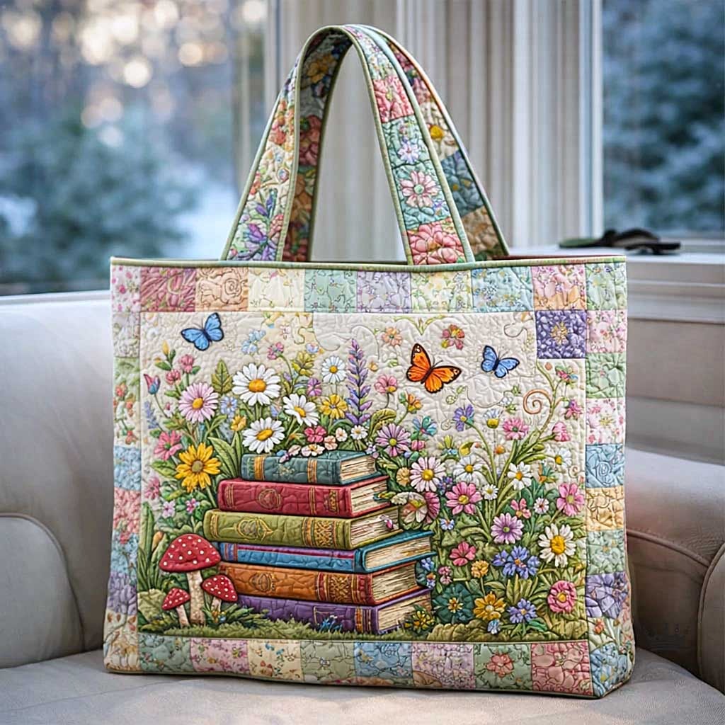 Wildflower Books Quilted Tote Bag GFTOMA10135
