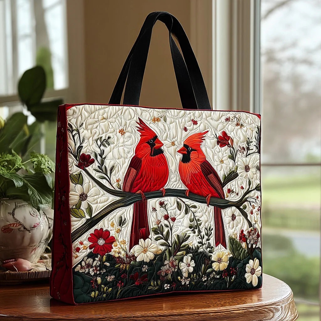 Moonlit Meow QuiltedTote Bag