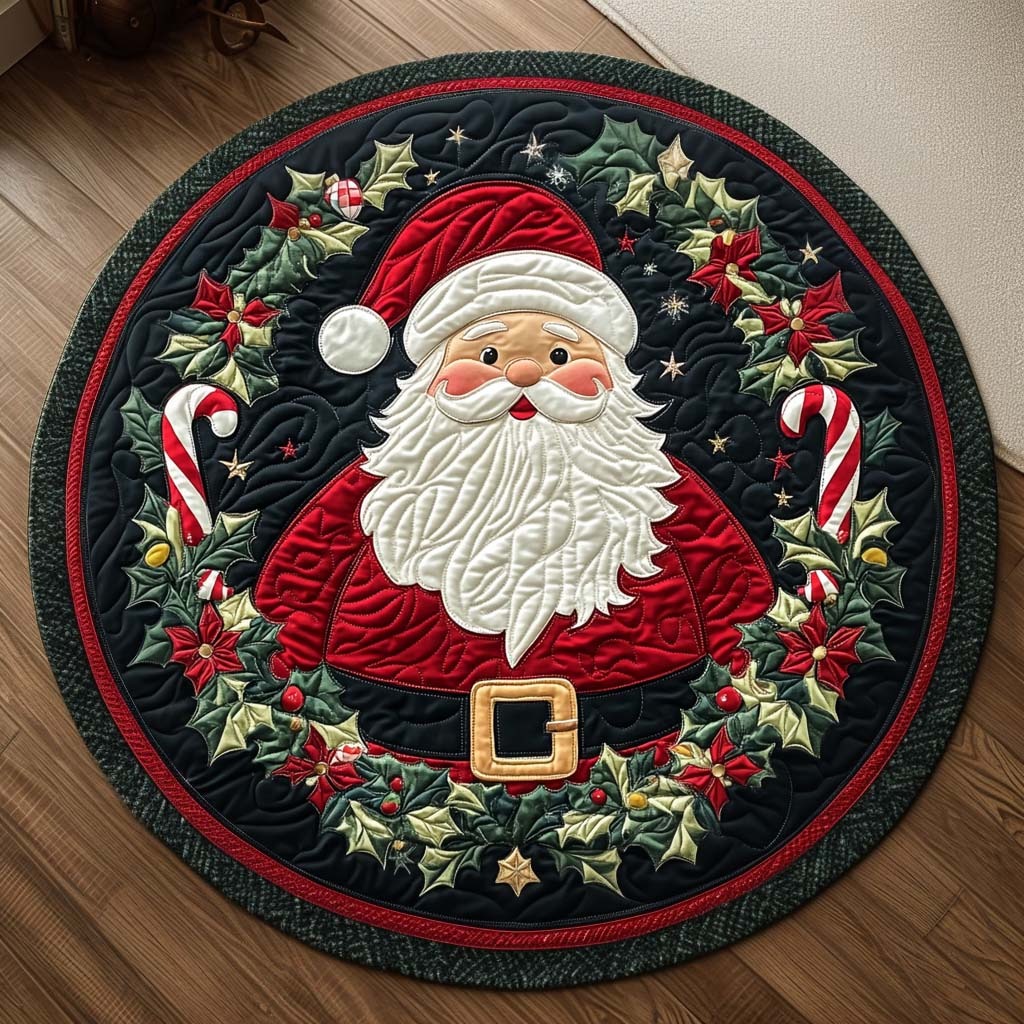 Classic Santa Joy Round Carpet 