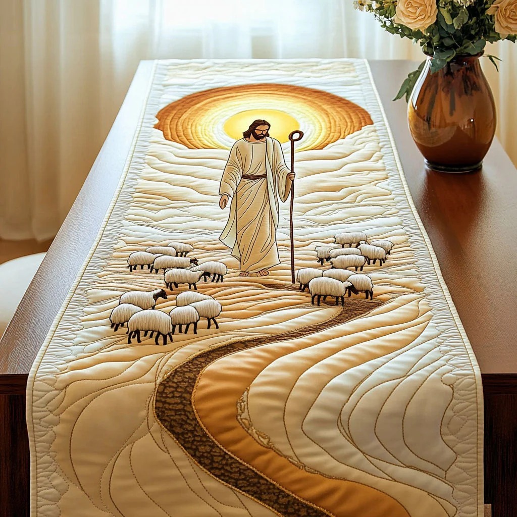 Faithful Journey Quilted Table Runner 