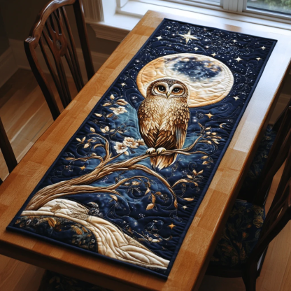 Nocturnal Guardian Quilted Table Runner