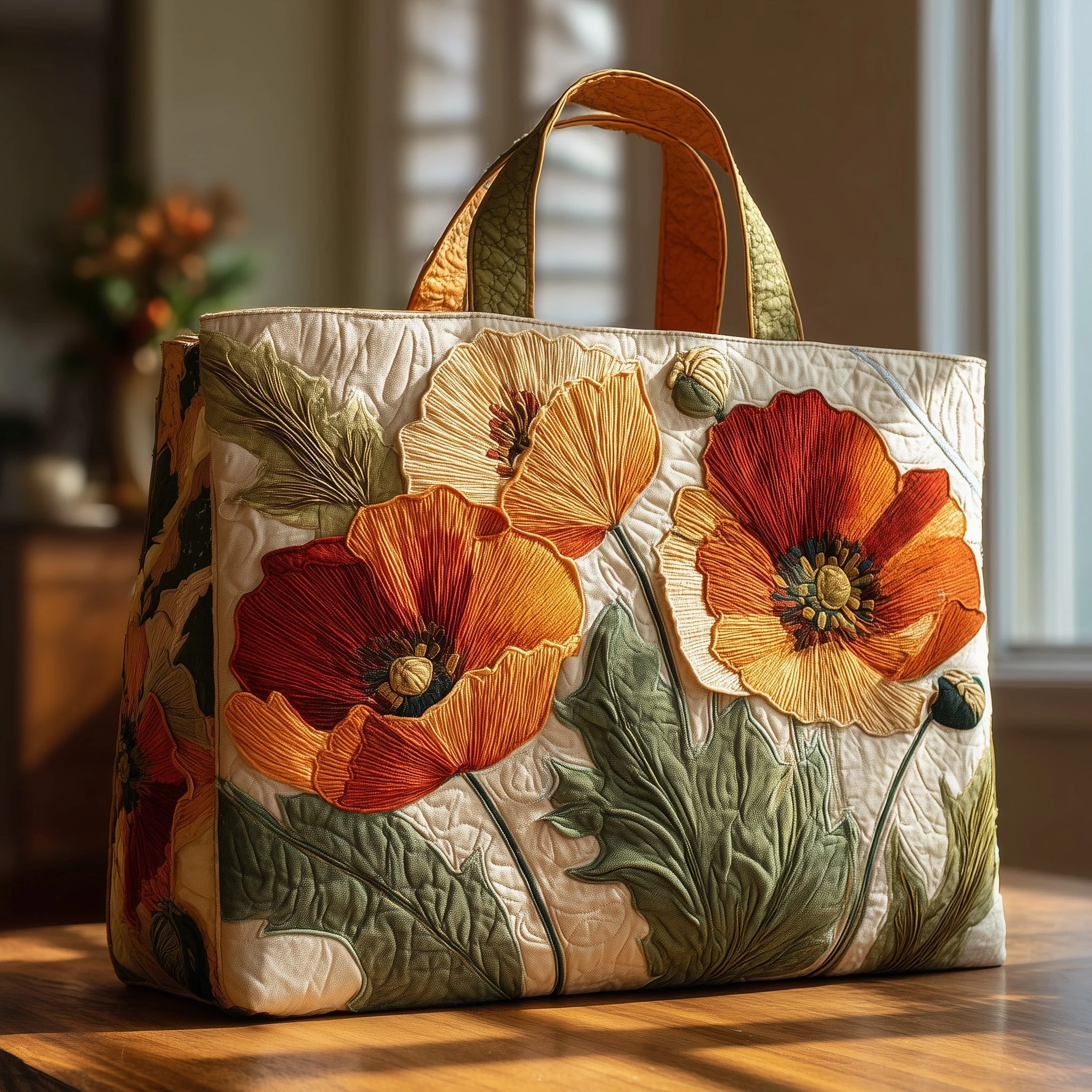 Poppies Quilted Tote Bag GFTONT1694