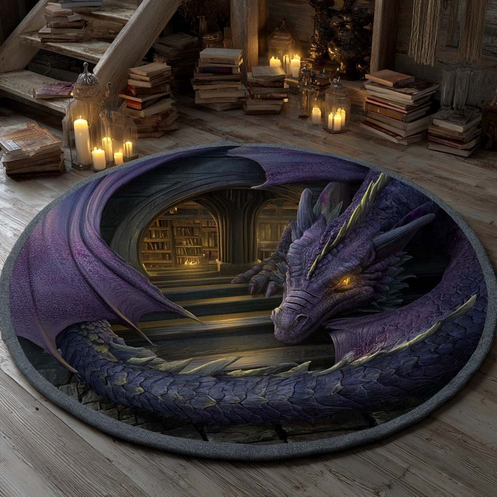 The Silent Sentinel Round Carpet