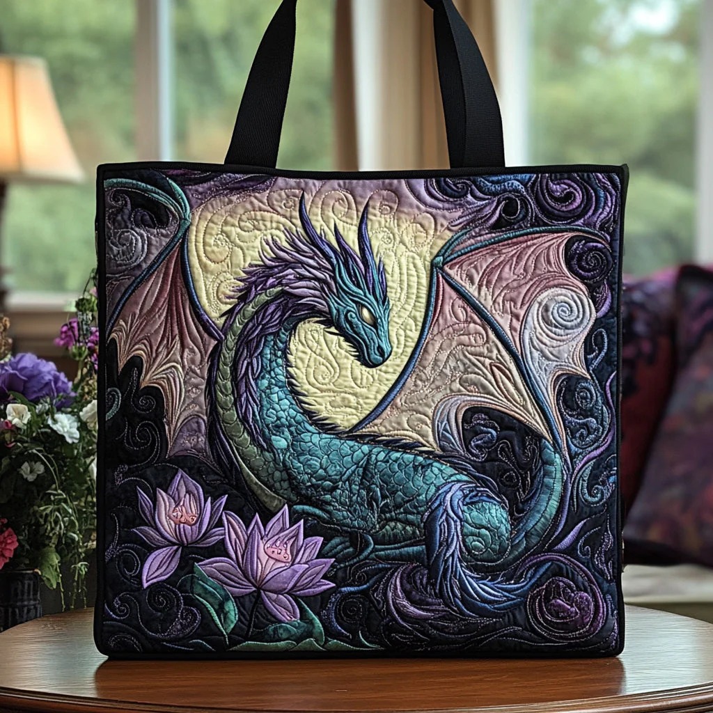 Dragon Realm Quilted Tote Bag