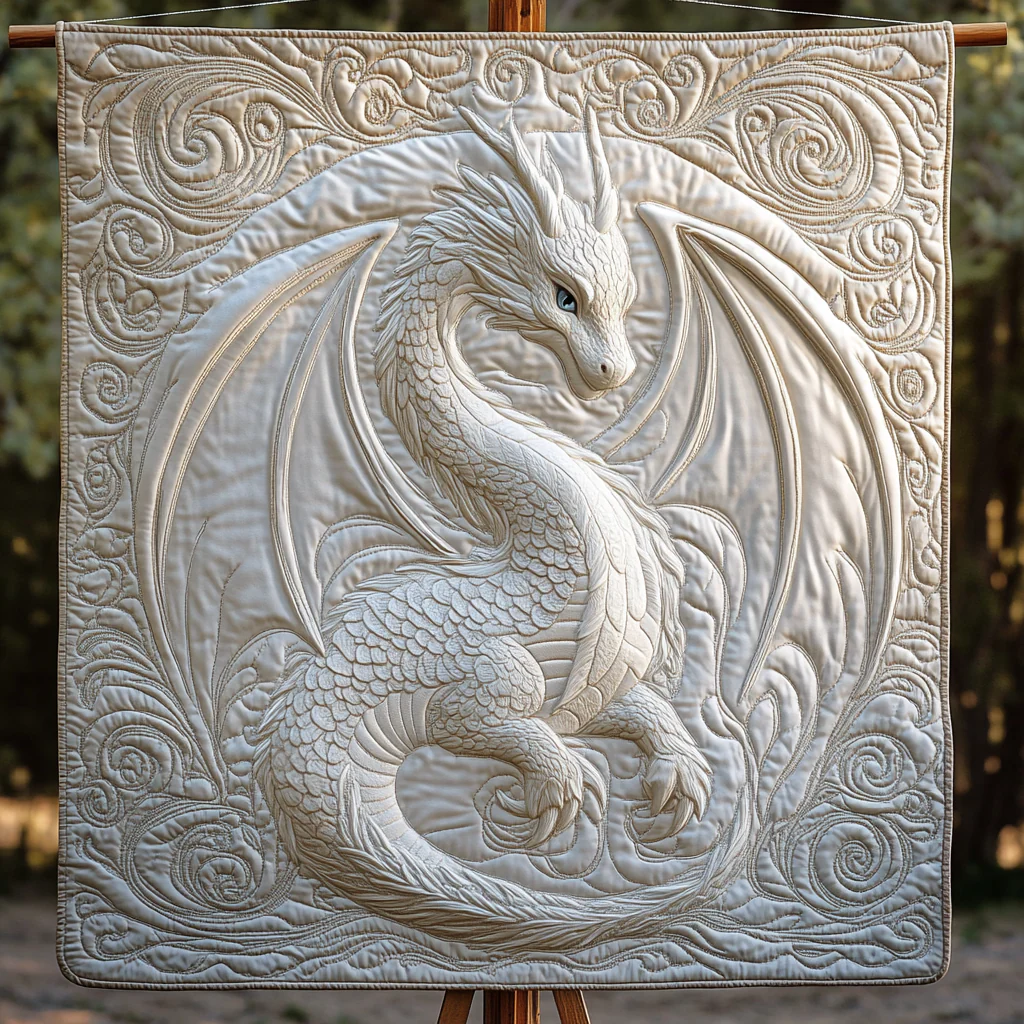 Celestial Dragon Quilted Blanket