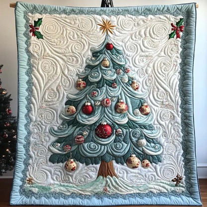 Christmas Tree Quilted Blanket