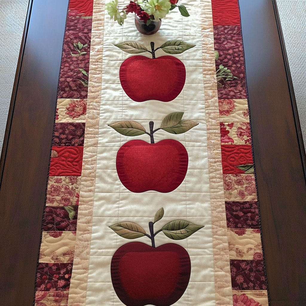 Apple Bloom Quilted Table Runner