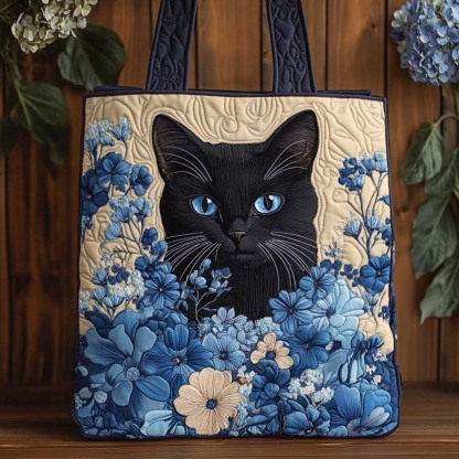Midnight Hydrangea Muse Quilted Tote Bag NCU0NXD558