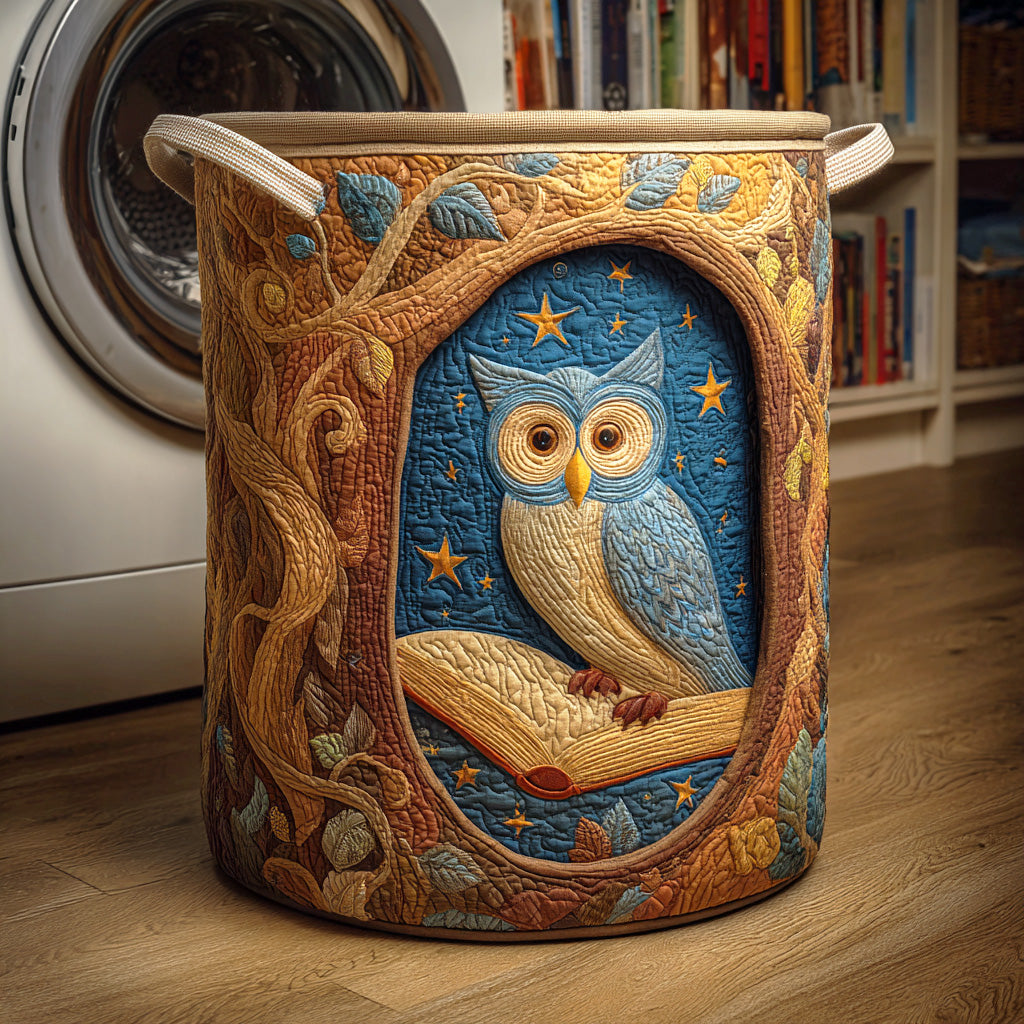 Moonlit Book Haven Quilted Laundry Basket NCU0NTD1063