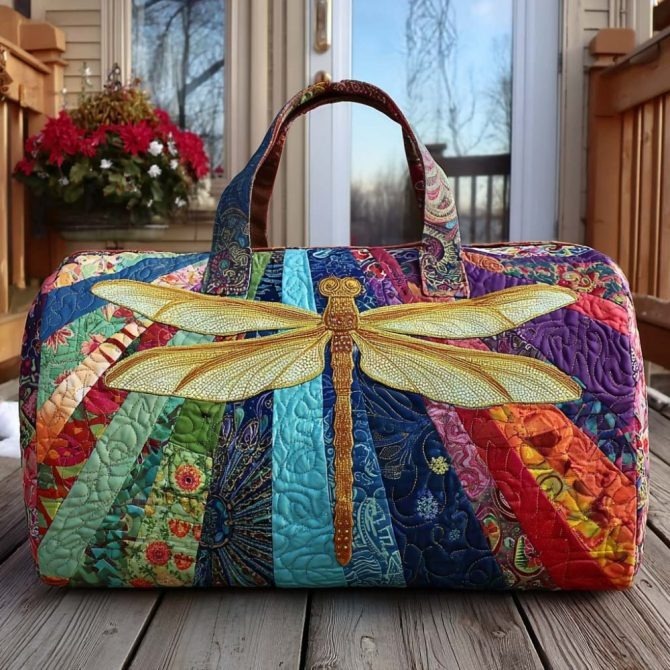 Airborne Bloom Quilted Duffle Bag