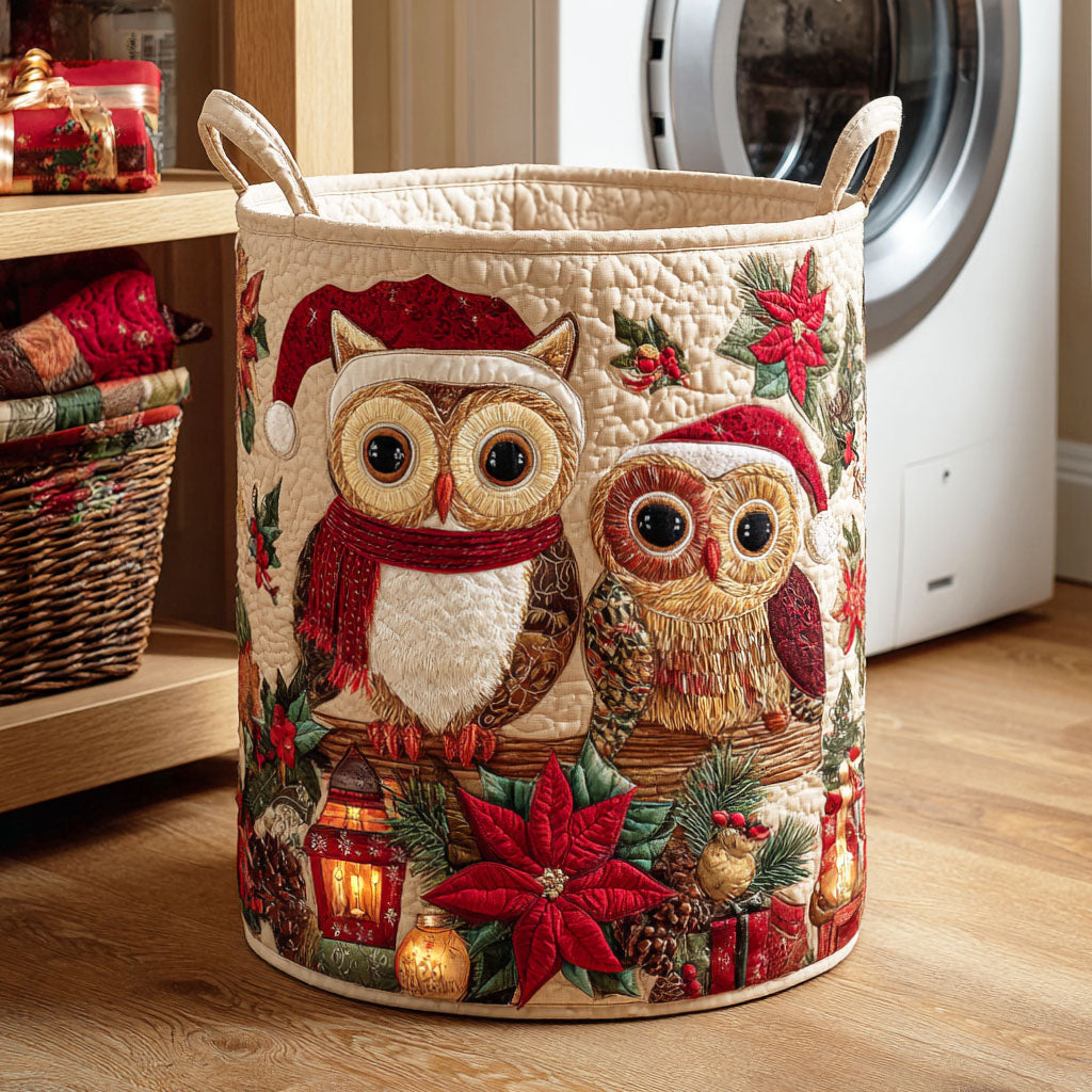 Merry Owl Quilted Laundry Basket NCU0NTD361