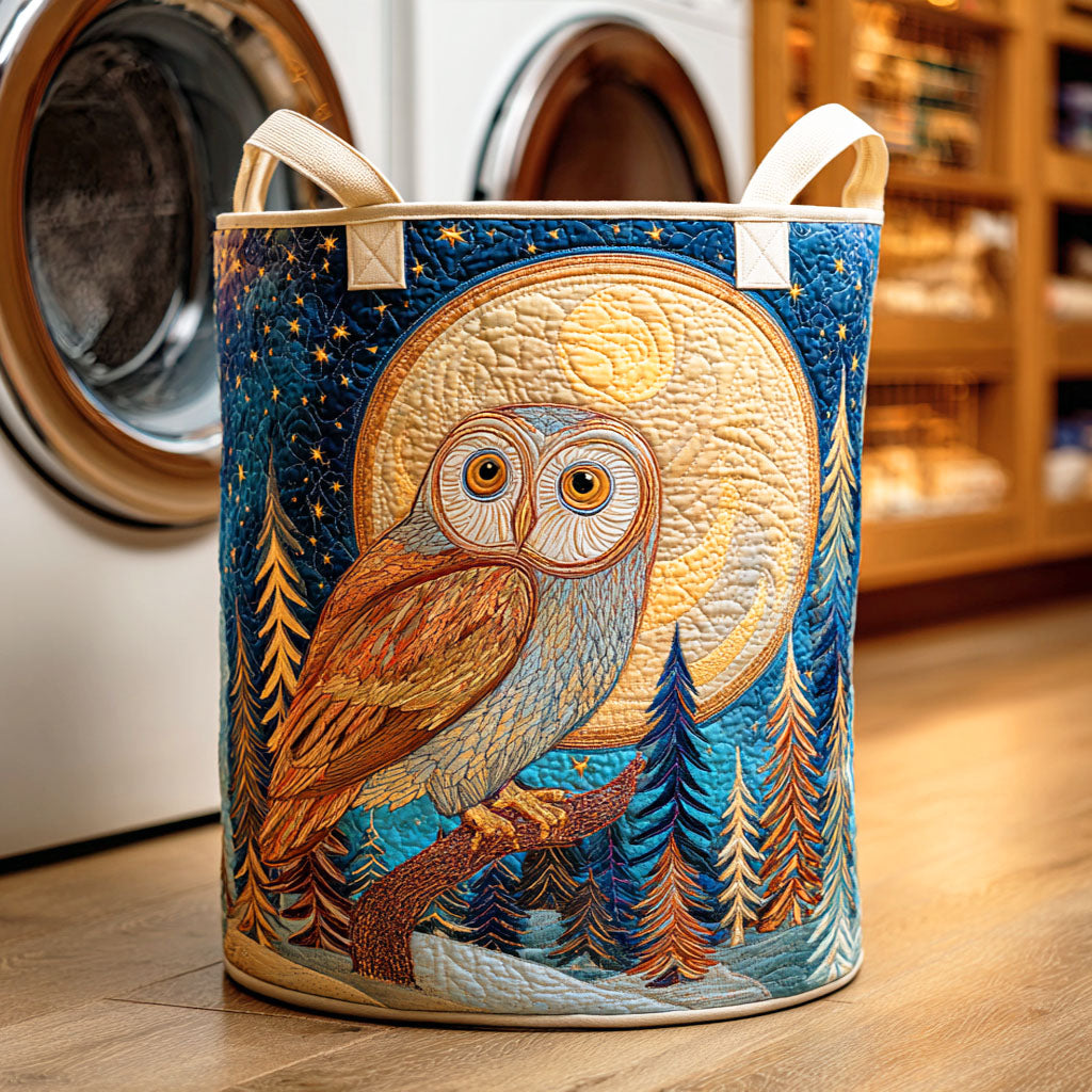 Moonlit Owl Quilted Laundry Basket NCU0NTD366