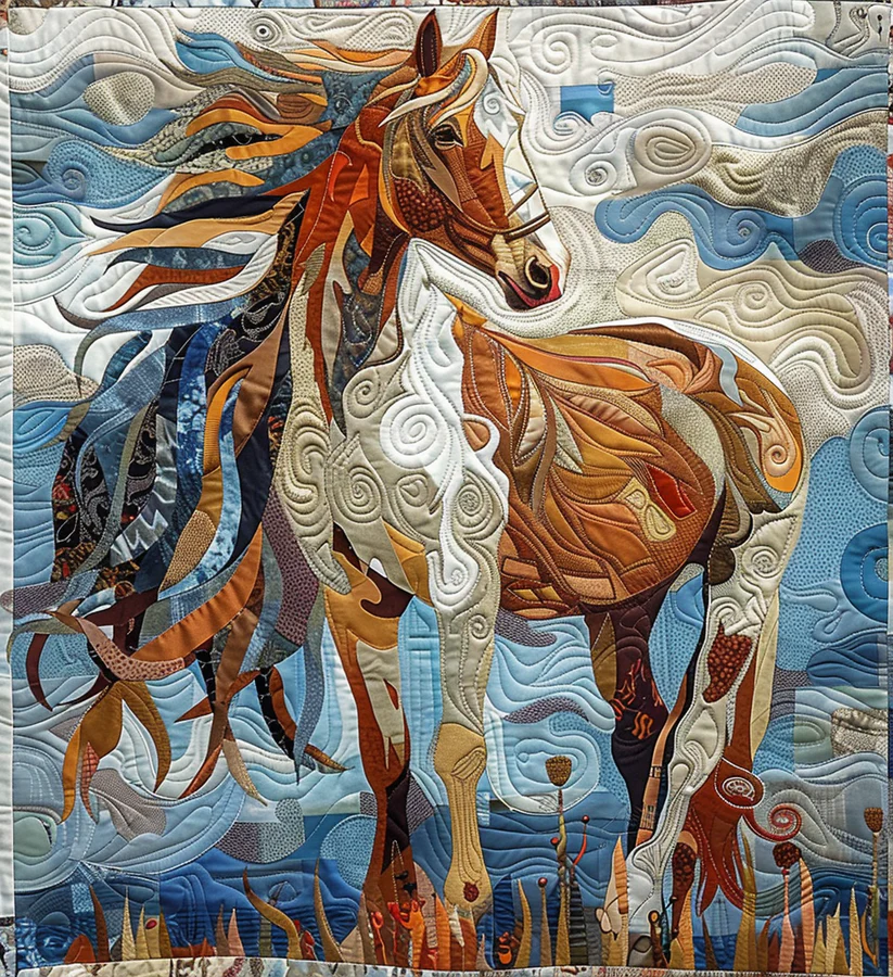Horse Quilted Blanket