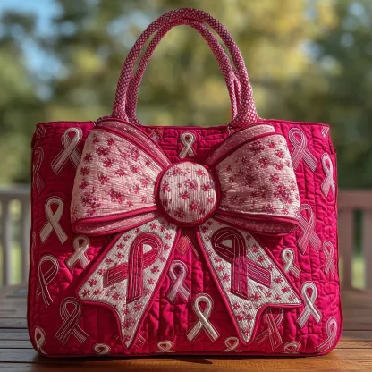Breast Cancer Quilted Tote Bag GFTOHD8670