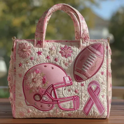 Breast Cancer Quilted Tote Bag GFTOHD8673