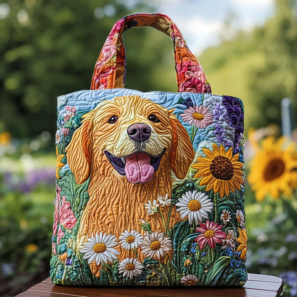 Sunny Smile Quilted Tote Bag
