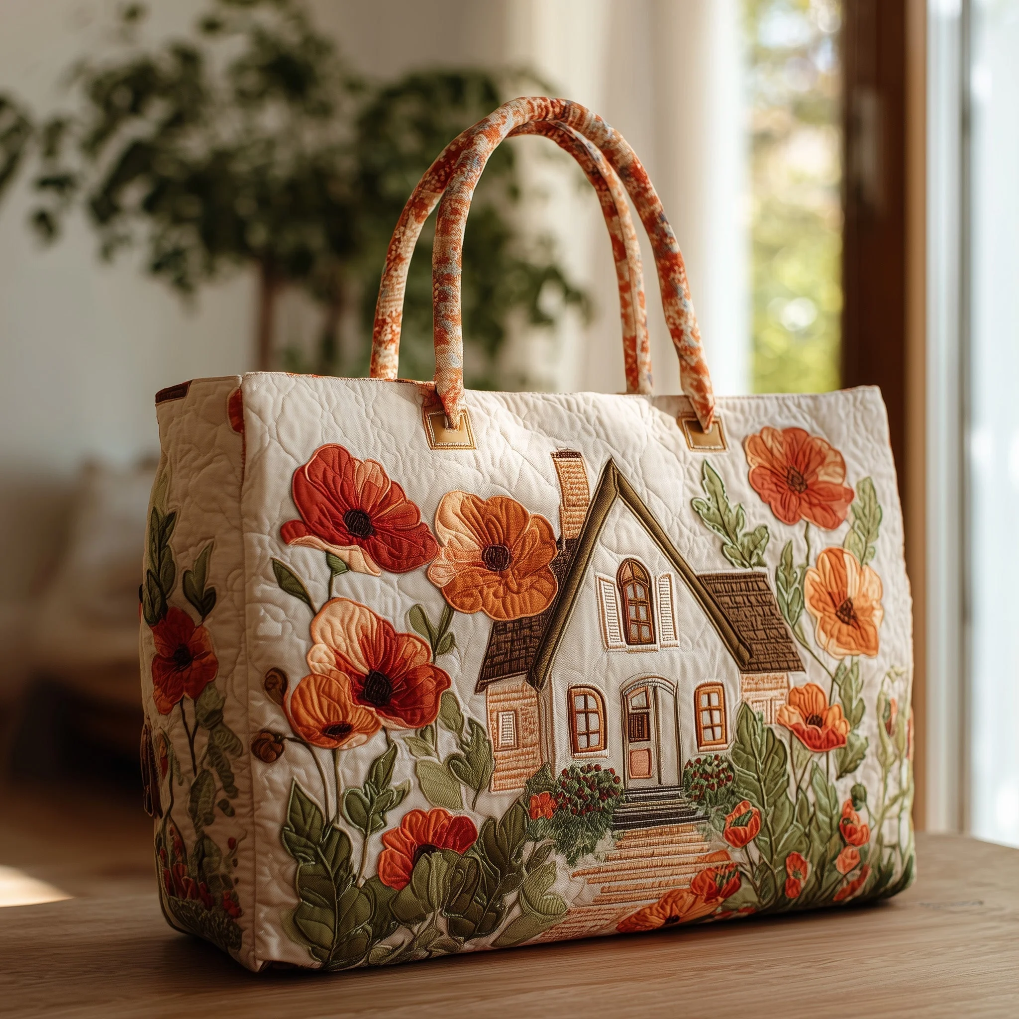 Cottage House Quilted Tote Bag GFTONT1703
