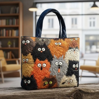 Cat Purrs Quilted Tote Bag GFTOMA8384