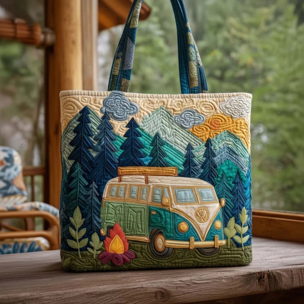 Mountain Camp Quilted Tote Bag GFTOYC3354