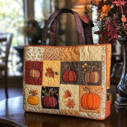 Amber Harvest Quilted Tote Bag
