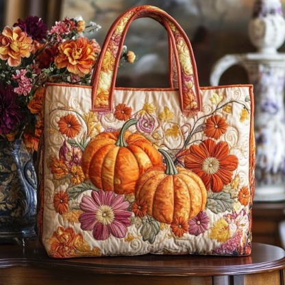 Autumn Charm Quilted Tote Bag
