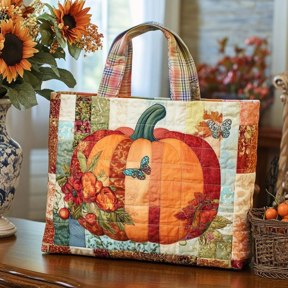 Autumn Frost Quilted Tote Bag