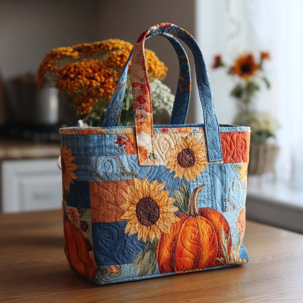 Autumn Gather Quilted Tote Bag