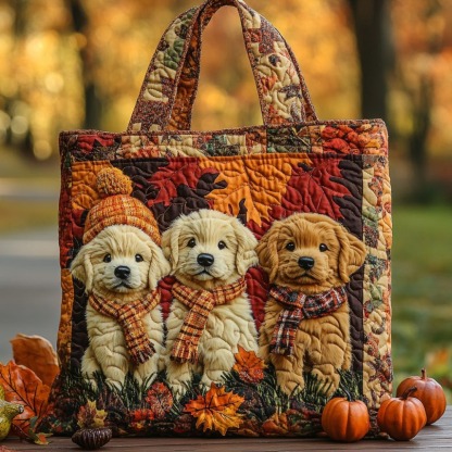 Autumn Pure Heart Quilted Tote Bag