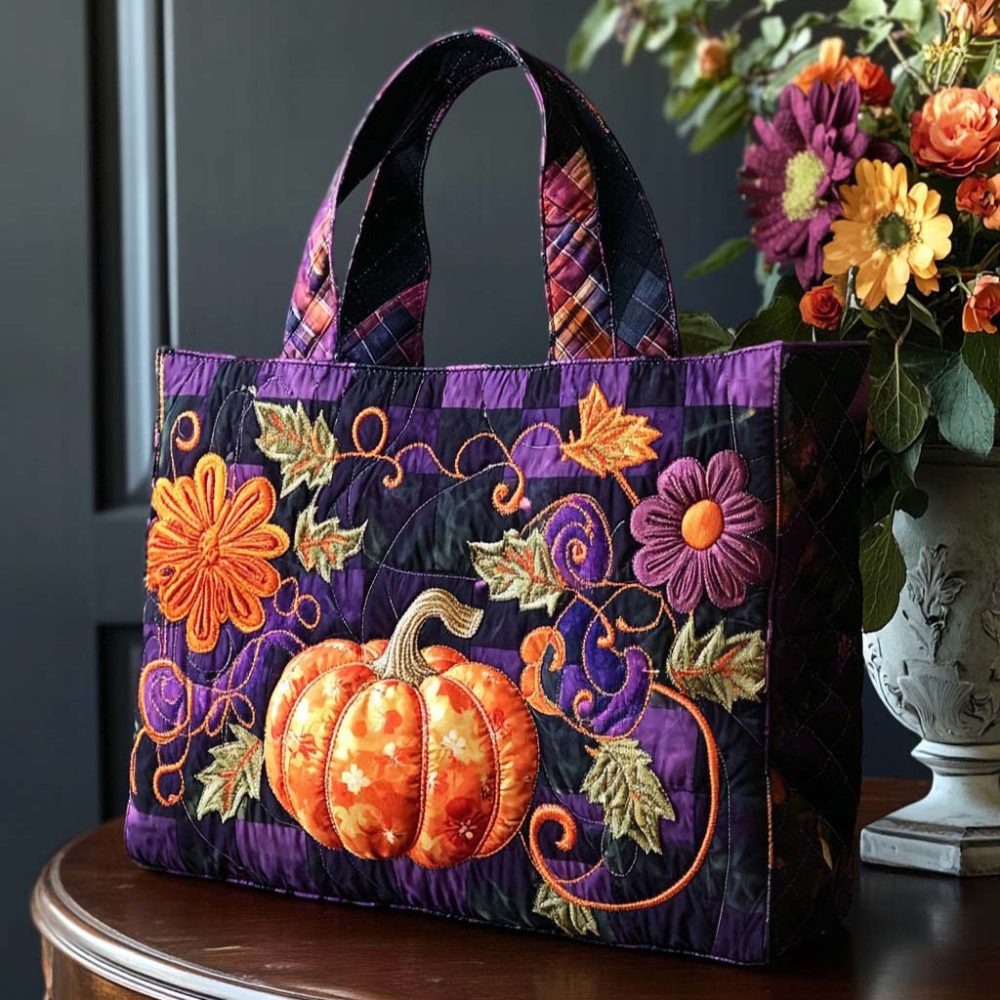 Autumn Echo Quilted Tote Bag